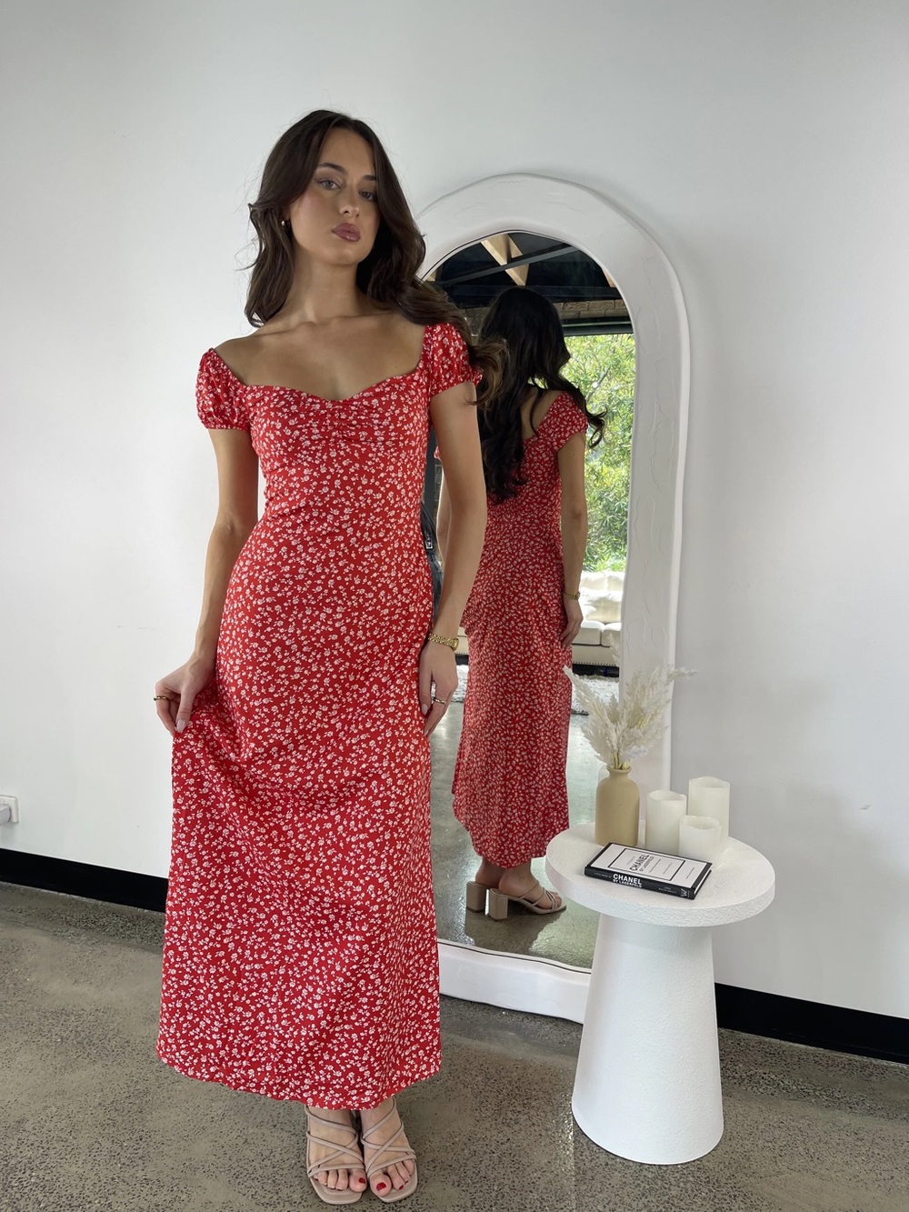 Princess Polly Red Floral Maxi Dress
